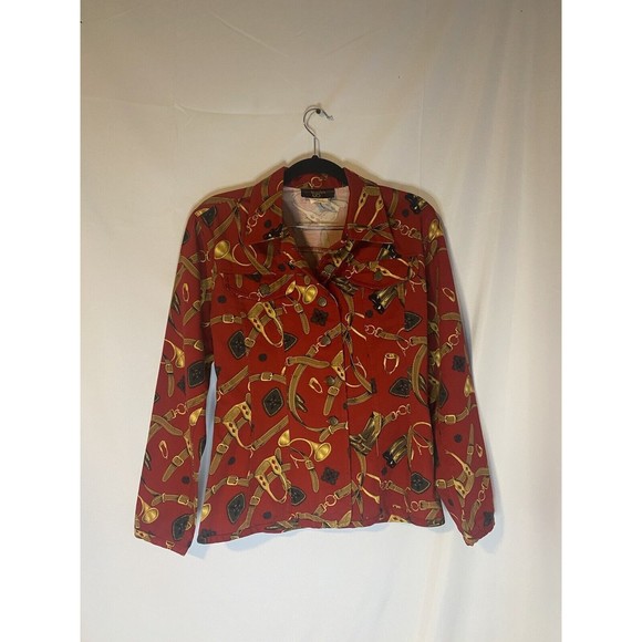 Breeches Jackets & Blazers - Vintage Breeches Horse Bit Bridle Equestrian Themed Jacket Size S